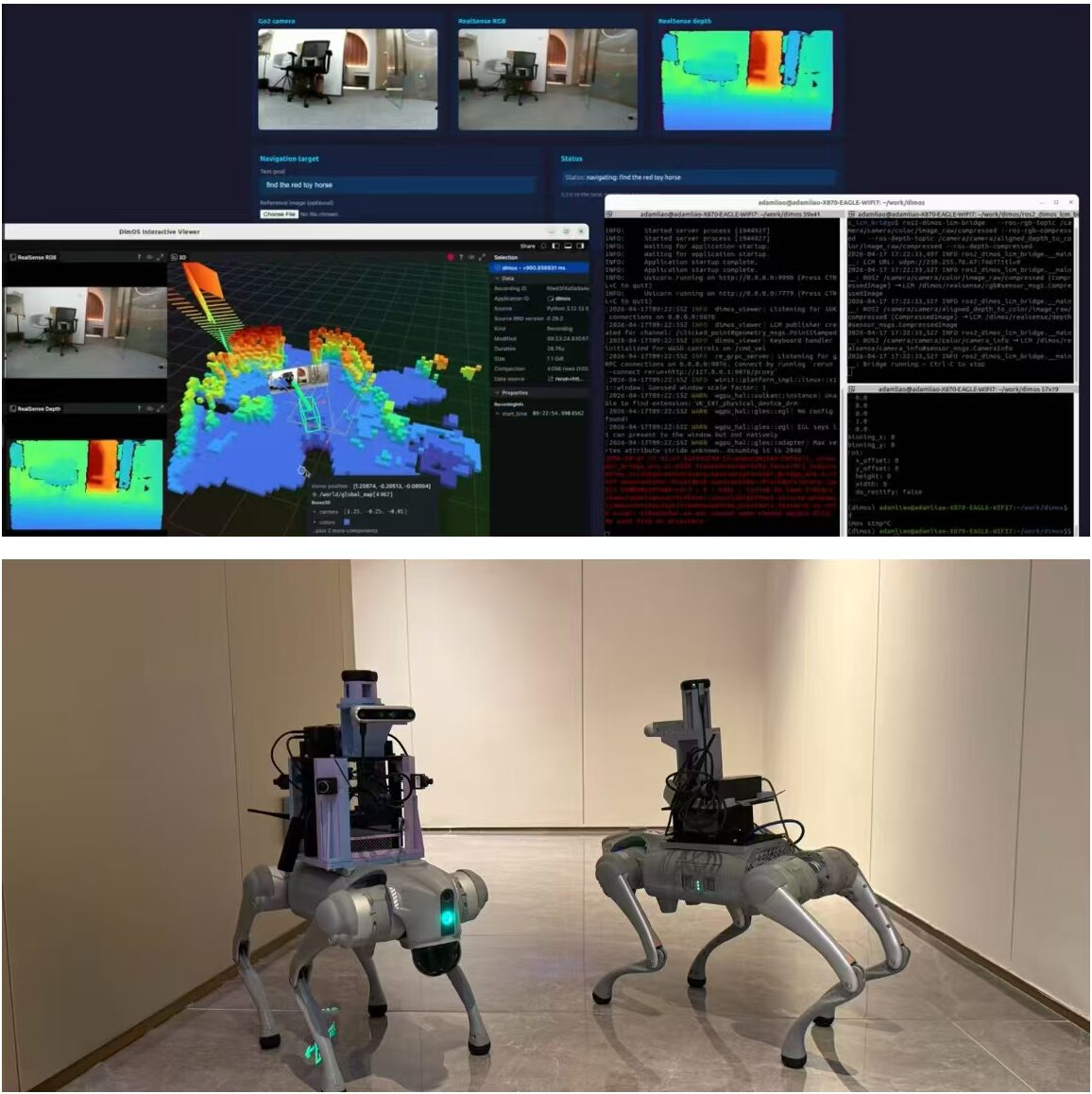 Multi-robot vision-language navigation research illustration